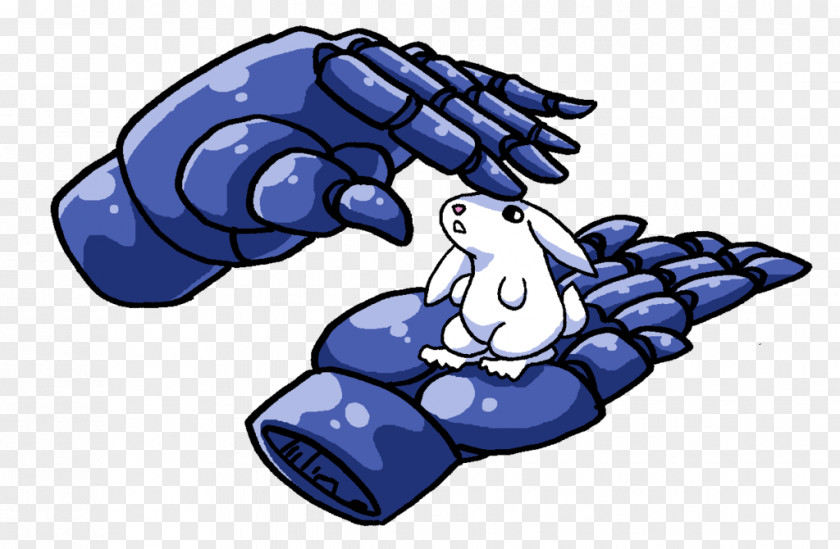 Gentle Cobalt Blue Finger Animal Clip Art PNG