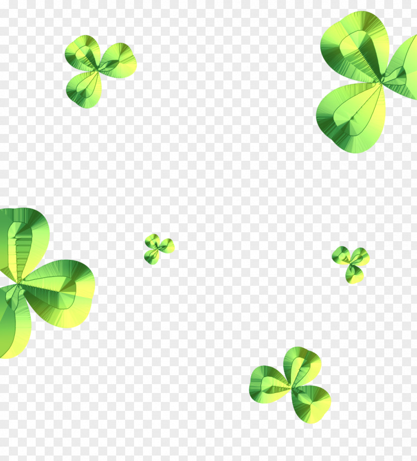 Green Clover Floating Material Drink PNG