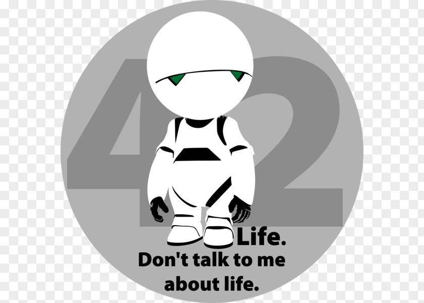 Marvin The Martian Hitchhiker's Guide To Galaxy Paranoid Android Robot PNG