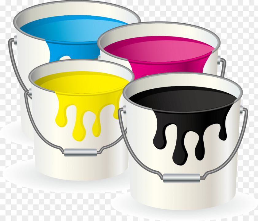 Color Drums Painting CMYK Model PNG