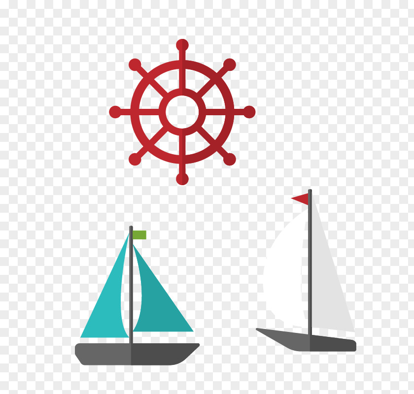 Sailing Combination Drawing Illustration PNG