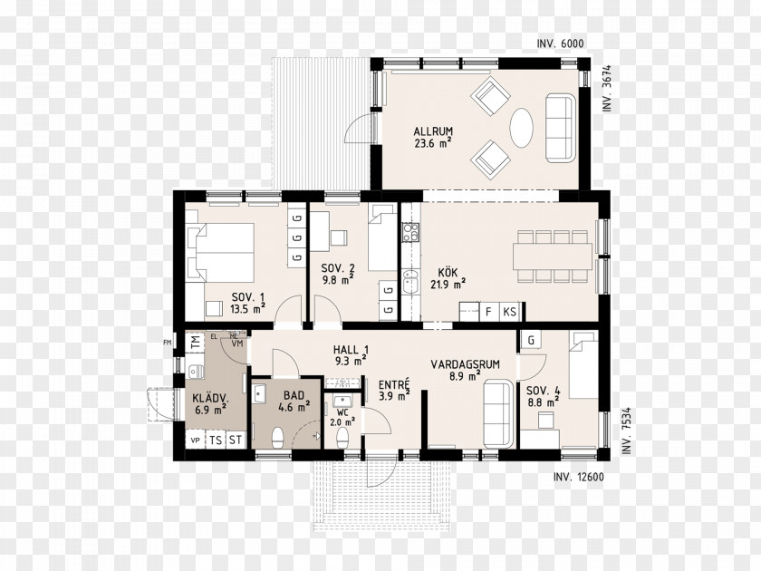 House Floor Plan Kitchen Living Room Family PNG