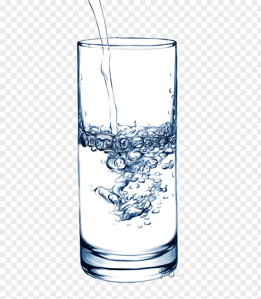 Water Glass Fiber Drinking Cup PNG