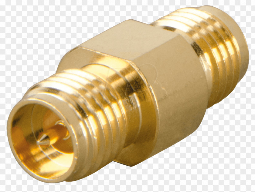 Brass RP-SMA SMA Connector Computer Hardware PNG