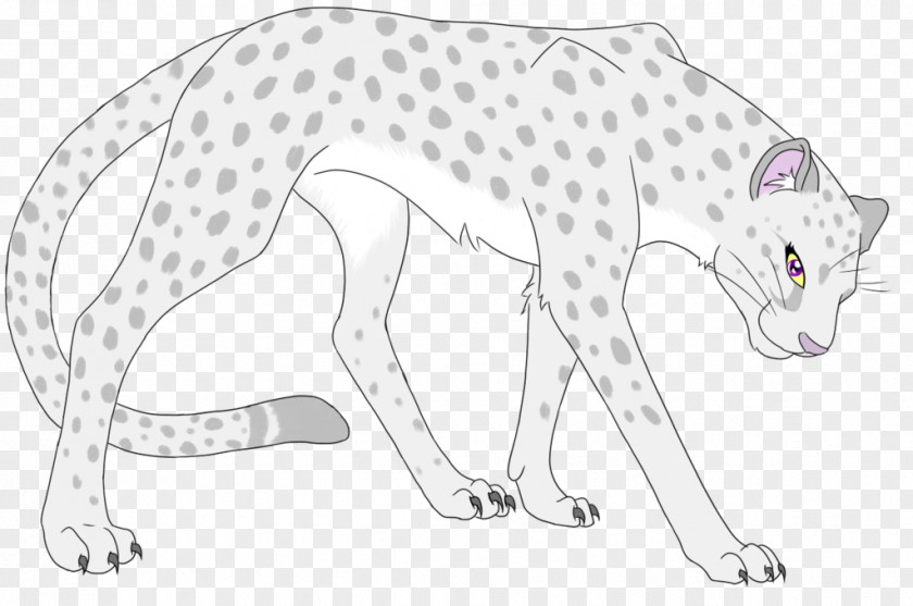 Cat Big Cheetah Drawing Line Art PNG