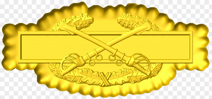 Cavalry Badge Gold Font PNG