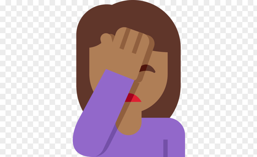 Emoji Facepalm Emojipedia Dark Skin Black PNG