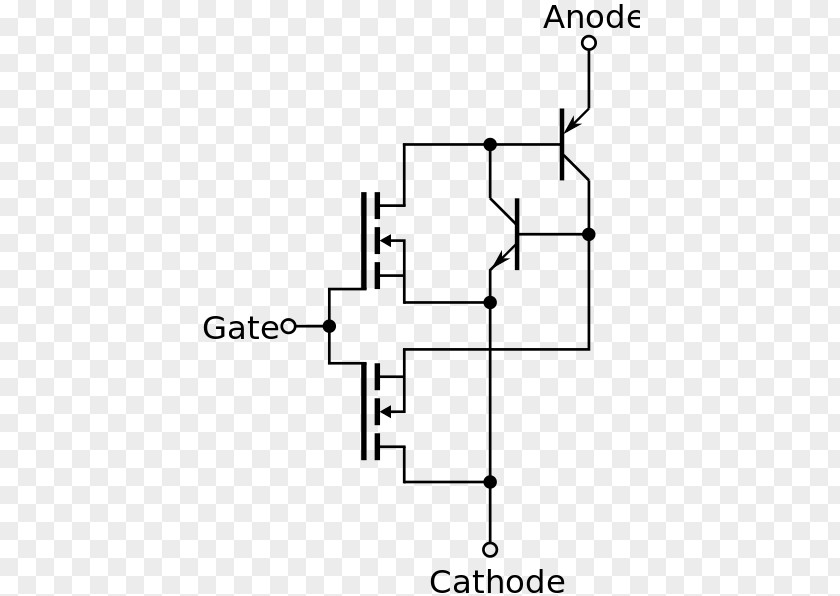 Equivalent Circuit MOS-controlled Thyristor Wiring Diagram Electrical Wires & Cable Gate Turn-off PNG