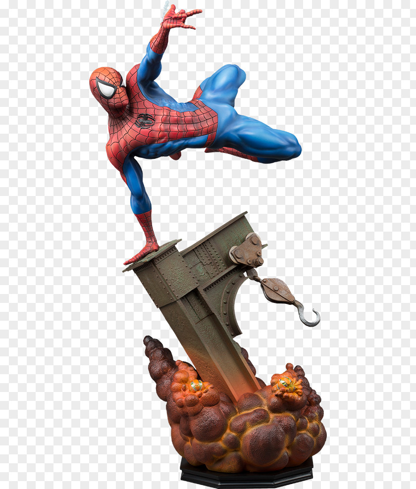 Spider-man Spider-Man Sideshow Collectibles Statue Sculpture Marvel Comics PNG