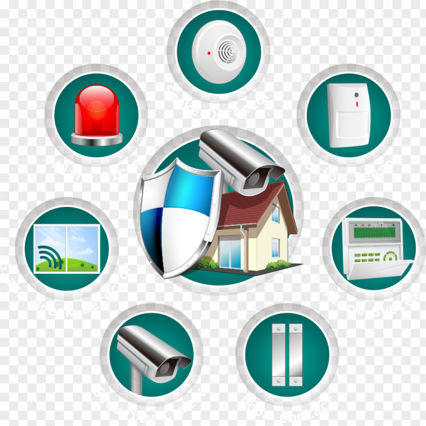 Vector Material Security Alarm Closed-circuit Television Home Access Control PNG
