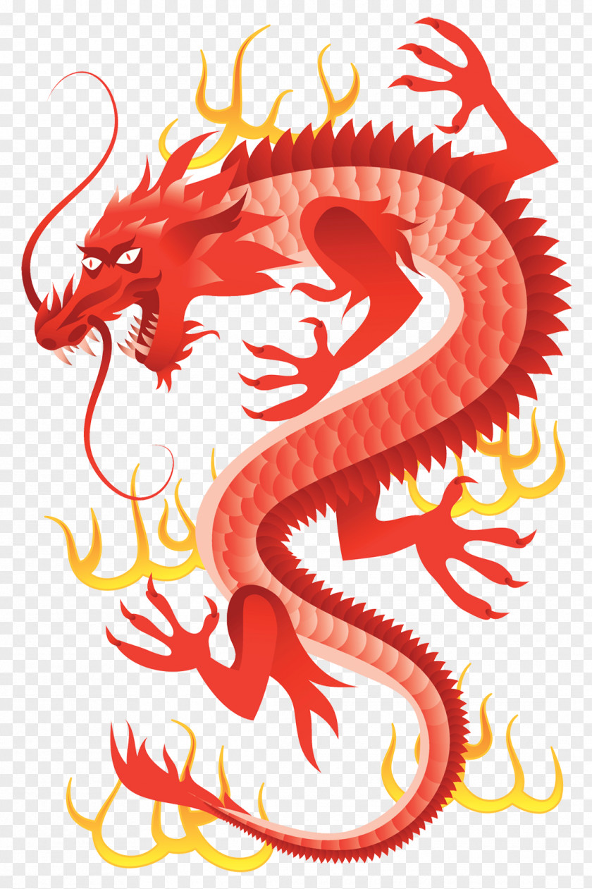 Ancient Chinese Dragon Illustration PNG