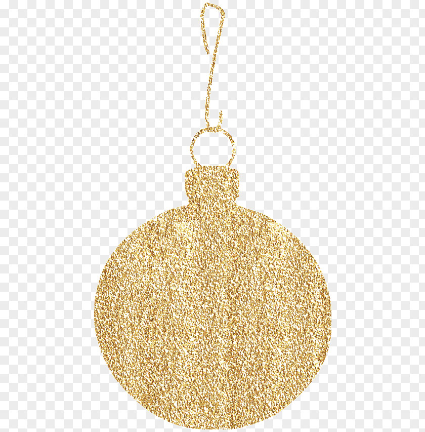 Glitter Pendant Gold Christmas Ball PNG