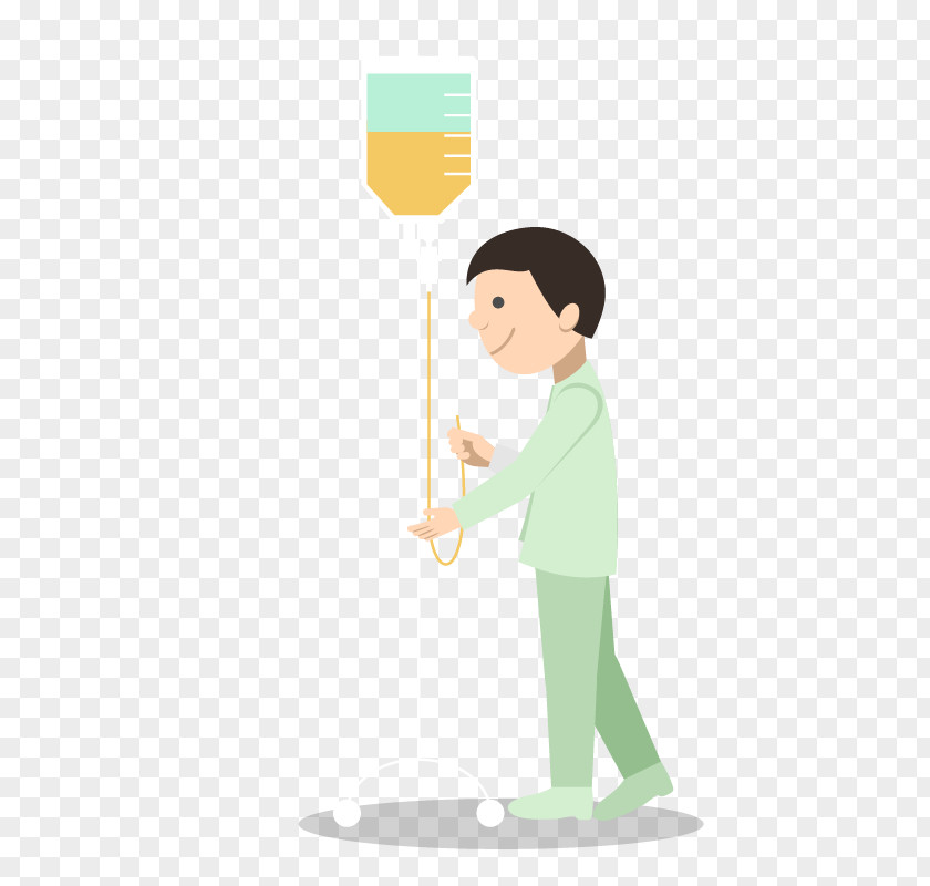 Hanging Bottle Cartoon Patient Physician Injection PNG