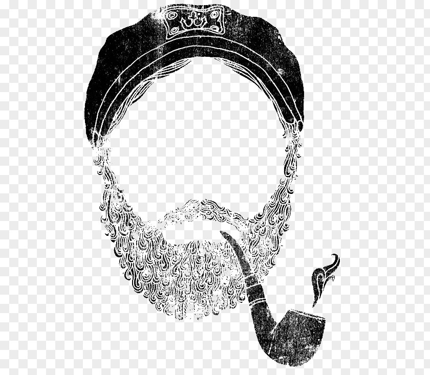 Old Man Tobacco Pipe Beard Illustrator Drawing Illustration PNG