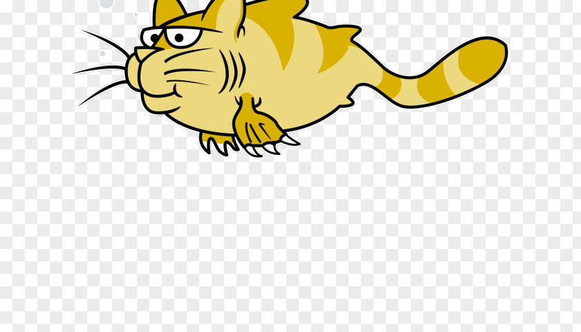 Cartoon Yellow Catfish PNG