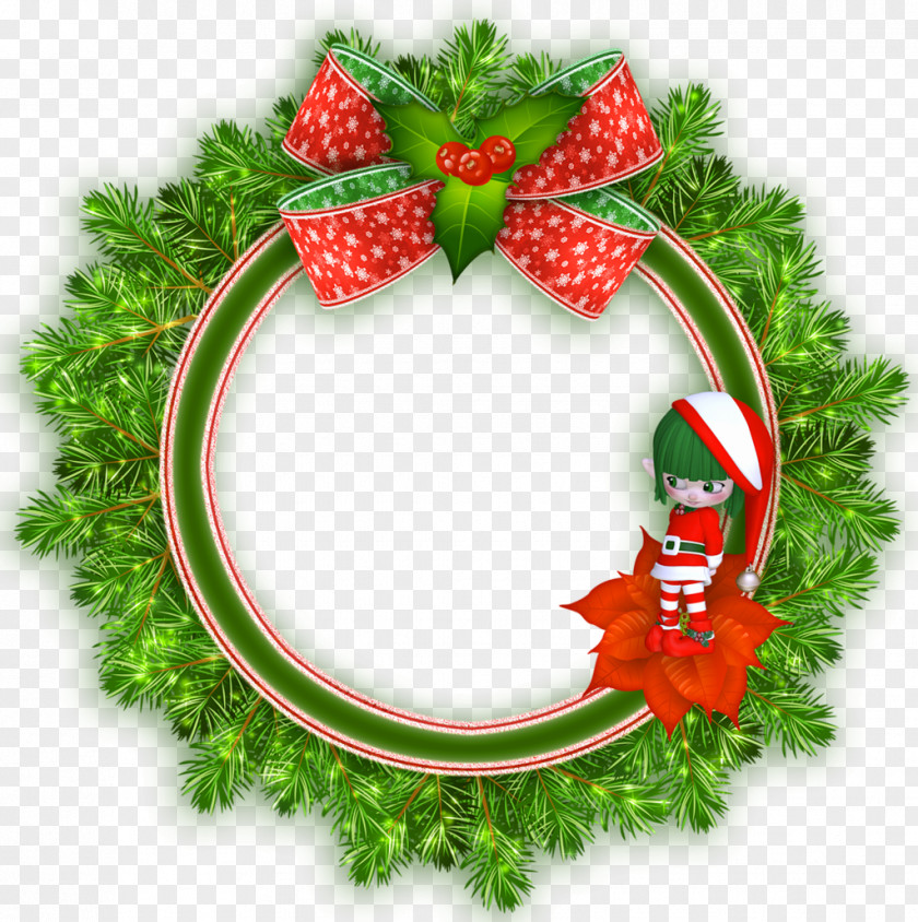 Christmas Elf Picture Frames Santa Claus Ornament PNG