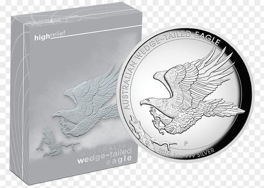 Eagles In Mid Flight Perth Mint Silver Coin Gold PNG