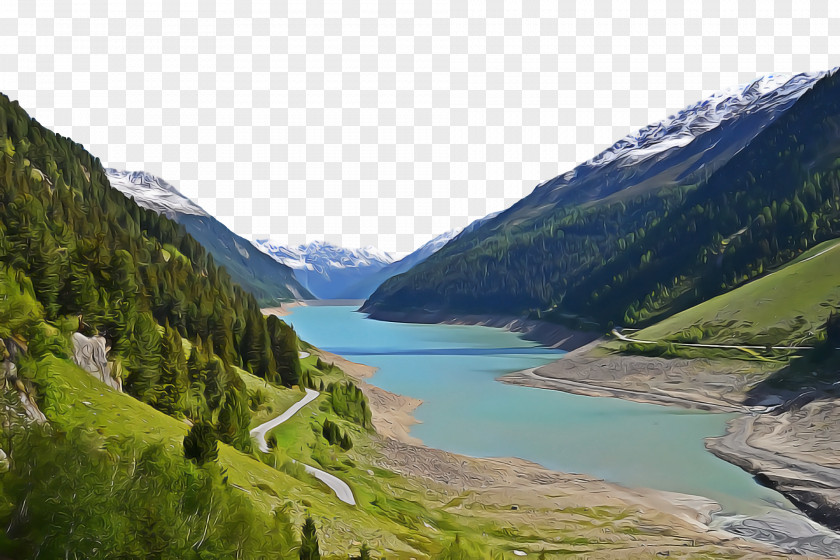 Fjord Tarn Glacial Lake Wilderness Lough PNG