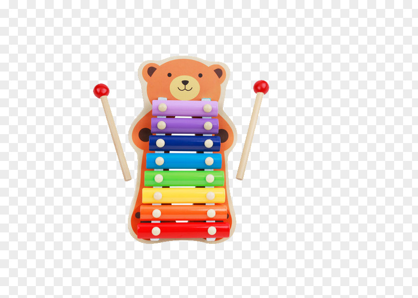 Bear Xylophone Stuffed Toy Percussion Musical Instrument PNG