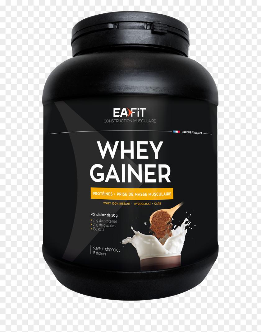 Chocolat MILK Gainer Whey Protein Supplement Mass PNG