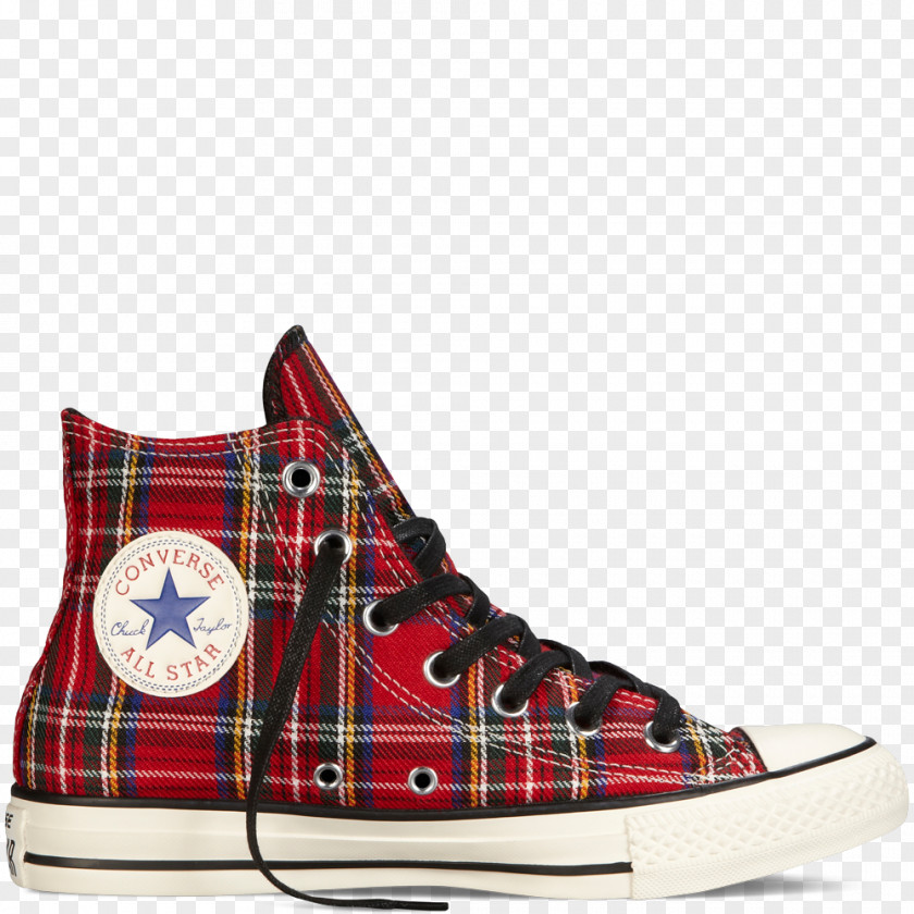 Converse Chuck Taylor 70's Hi ShoesWhite Sports ShoesRed Plaid Shoes For Women All-Stars PNG