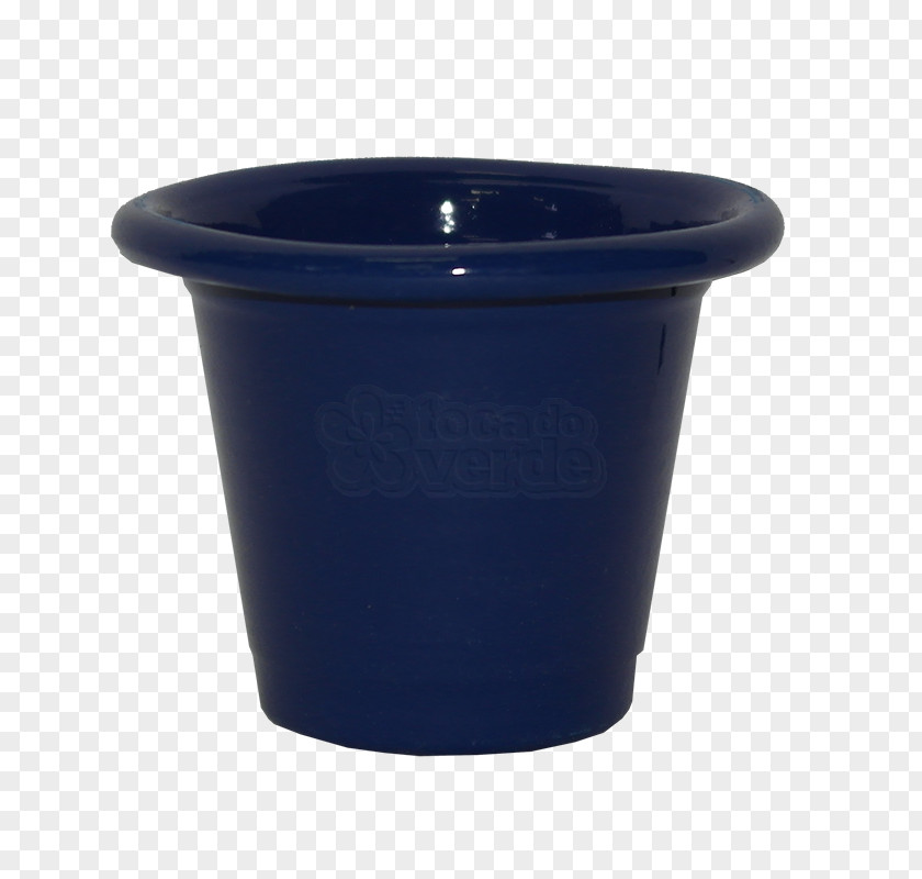 Design Plastic Flowerpot Cobalt Blue PNG