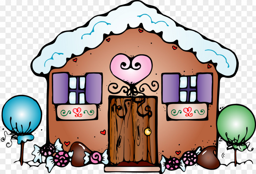 Gingerbread Man Cartoon House PNG