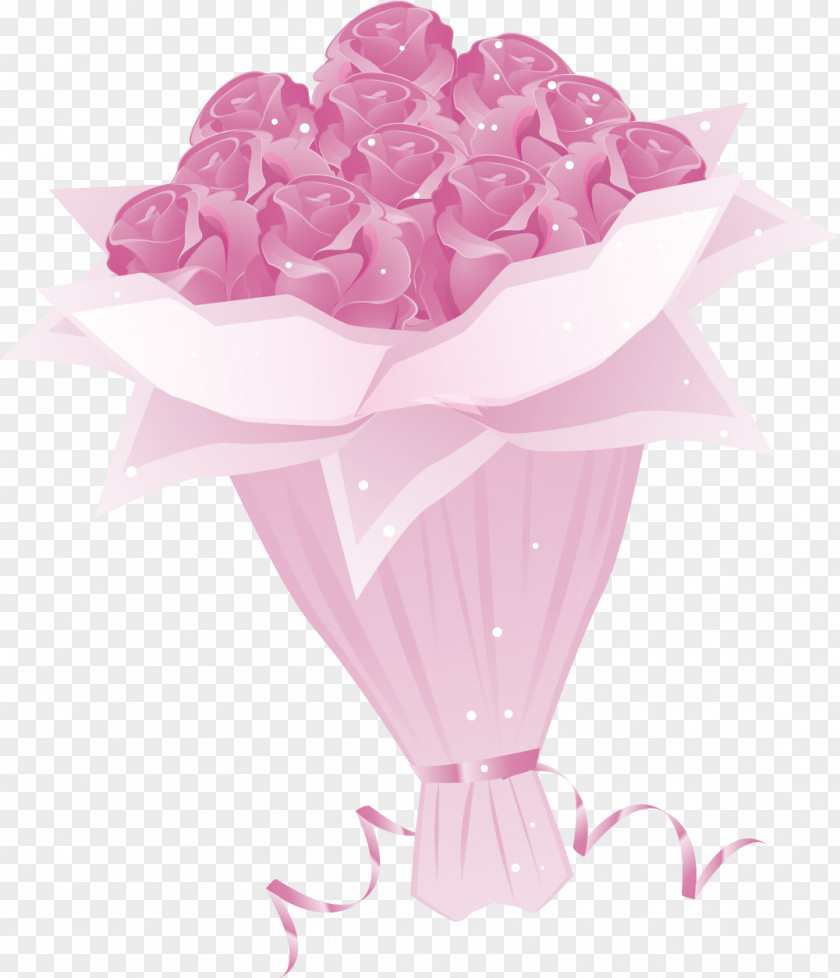 Vector Pink Roses Wedding Euclidean Beach Rose PNG