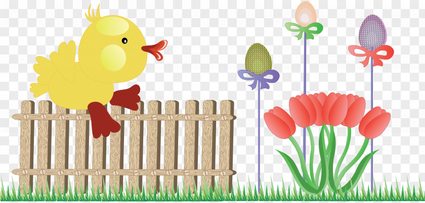 Fence Easter Egg Bunny Ansichtkaart Paper PNG