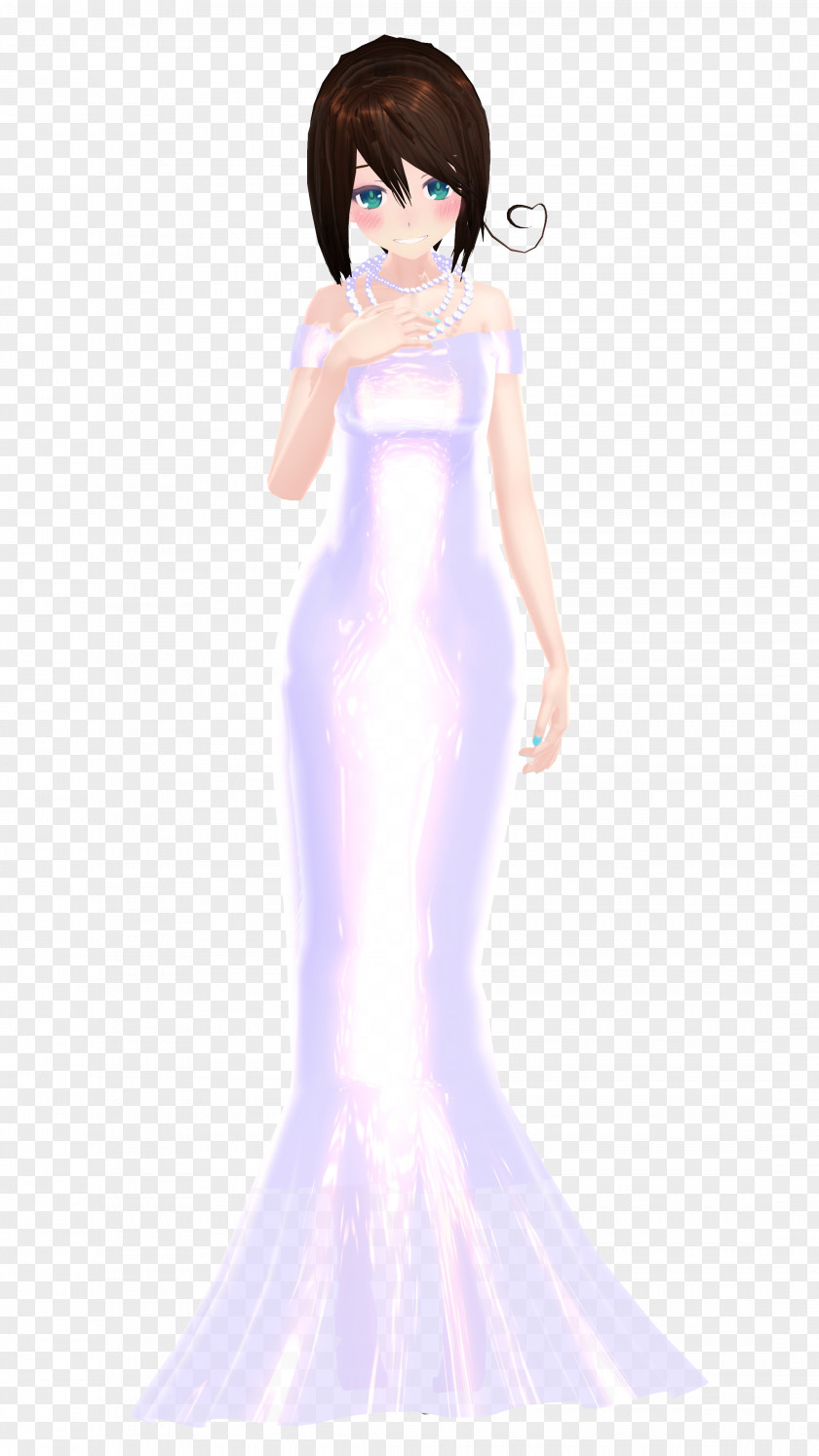 Getting Ready Gown Shoulder Character PNG