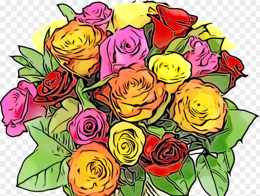 Pink Bouquet Garden Roses PNG