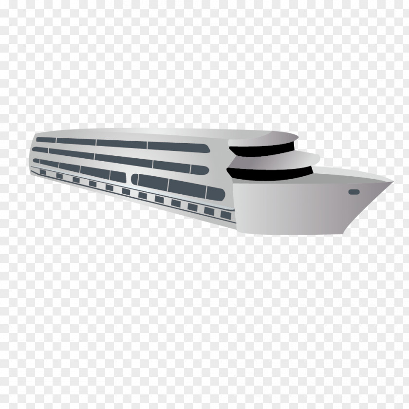 Vector Simple White Yacht Cruise Ship PNG