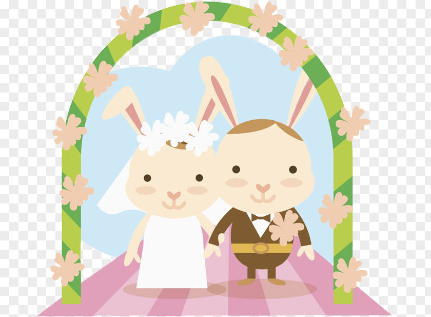 Wedding Bunny Easter Rabbit Clip Art PNG