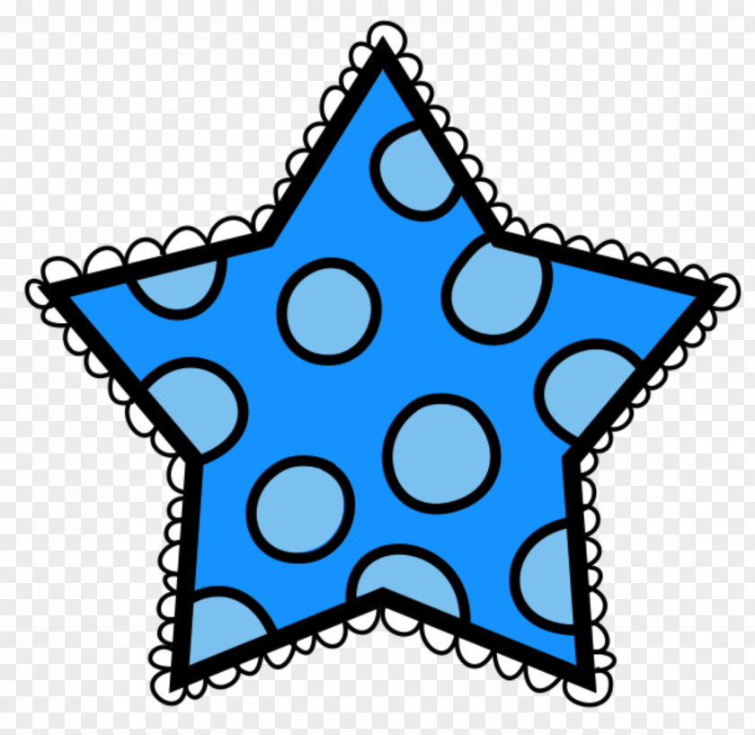 Quiet Student Cliparts Star Polka Dot Blue Clip Art PNG