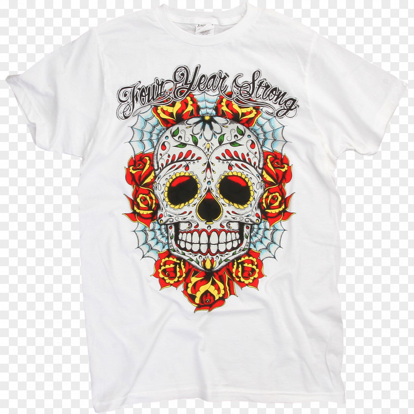 Sugar Skulls T-shirt Crew Neck Calavera Neckline PNG