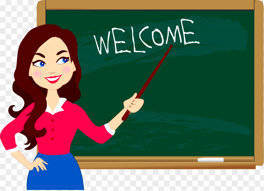 Welcome Back To School Student Teacher Blackboard Education PNG