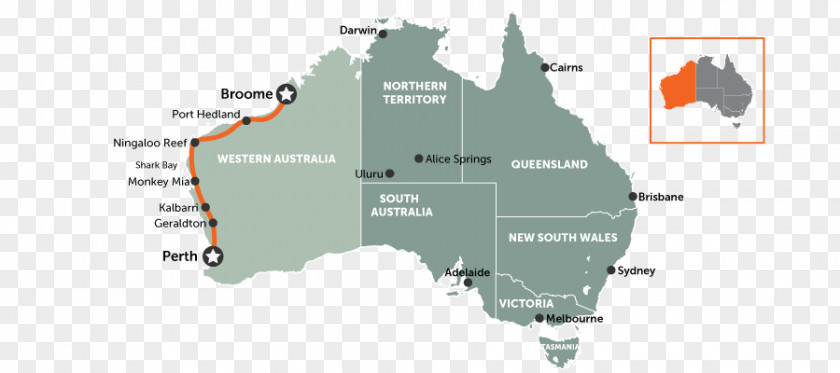 Self-driving Travelling Sydney Darwin Uluru Map PNG