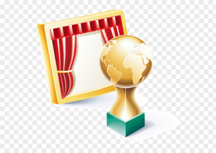 Vector Curtain Drama Trophy Podium PNG