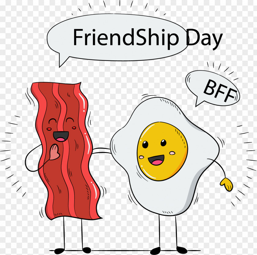 Vector Hand-painted Bacon And Omelette Baccon Do Batman Breakfast Tocino PNG