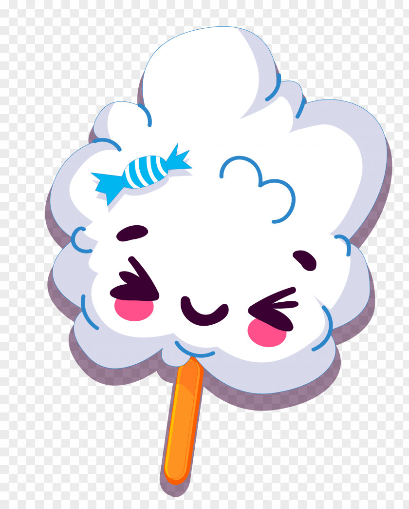 Vector Cotton Candy Sugar Clip Art PNG