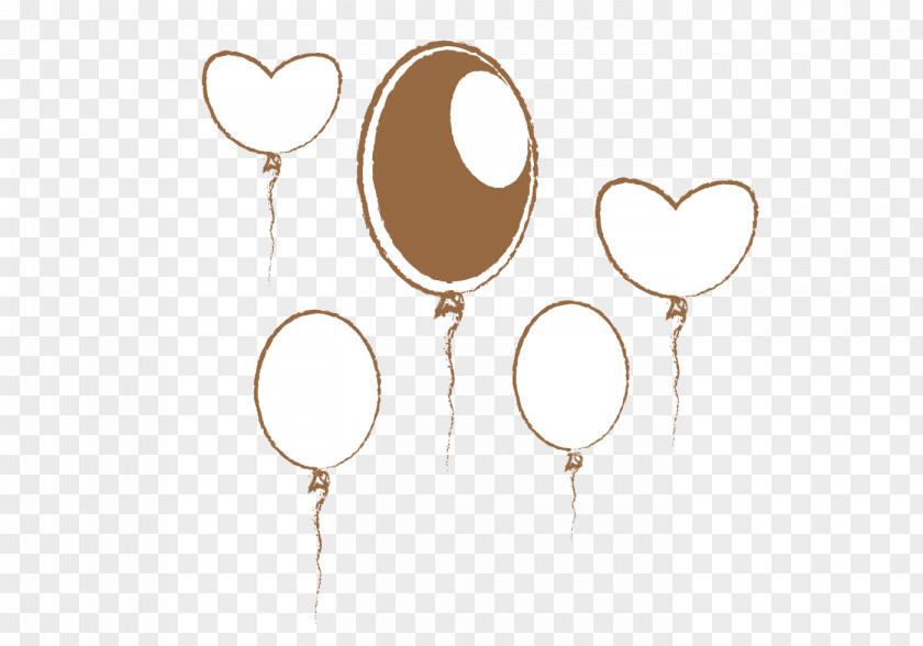 Hand-drawn Balloons Heart Font PNG