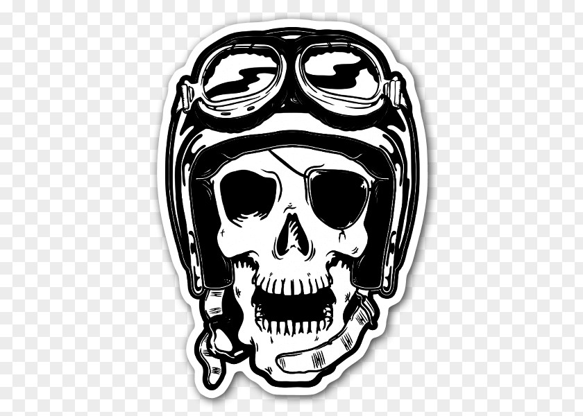 Motorcycle Skull Bom Despacho Paper Sticker UNA University Centre Decal PNG