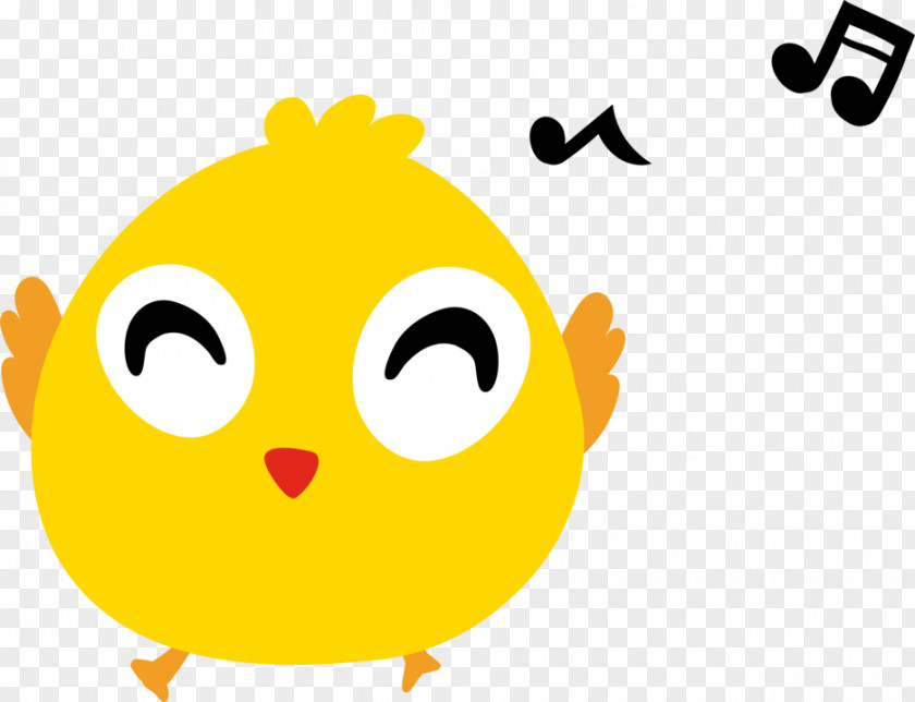Singing Chick Chicken Cartoon PNG