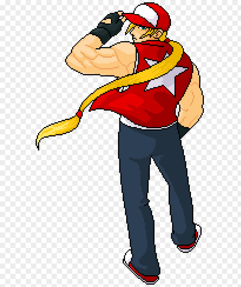 Terry Bogard Drawing Pixel Art Blue Mary PNG