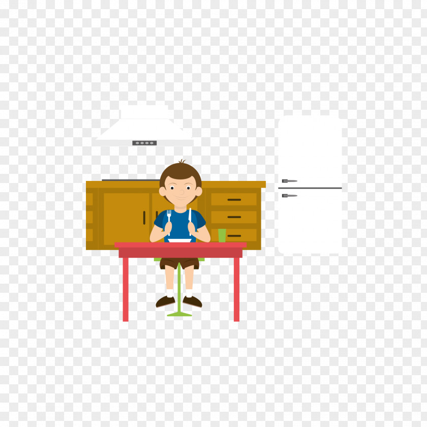 The Boy Sitting At Table Computer File PNG