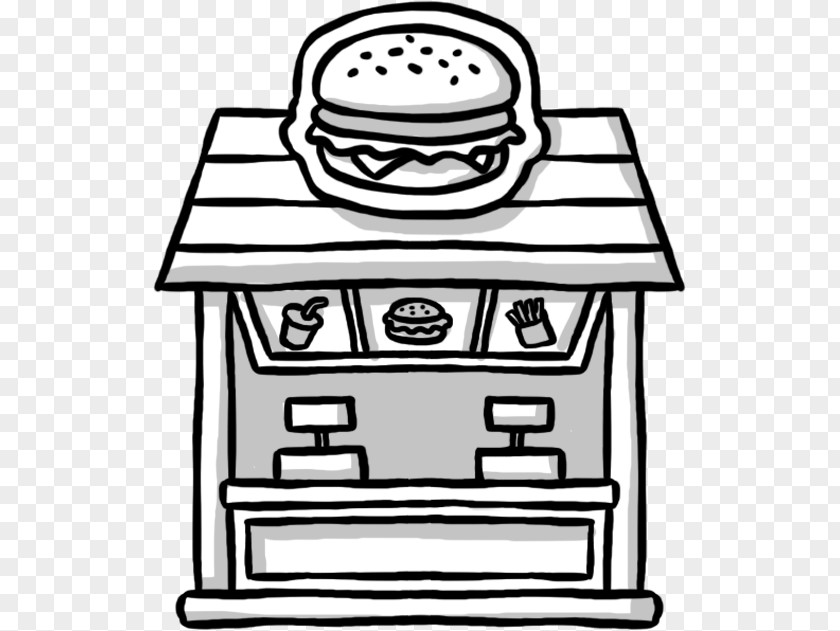 Hand-painted Burger Shop Hamburger French Fries Fried Chicken Sandwich Cola PNG