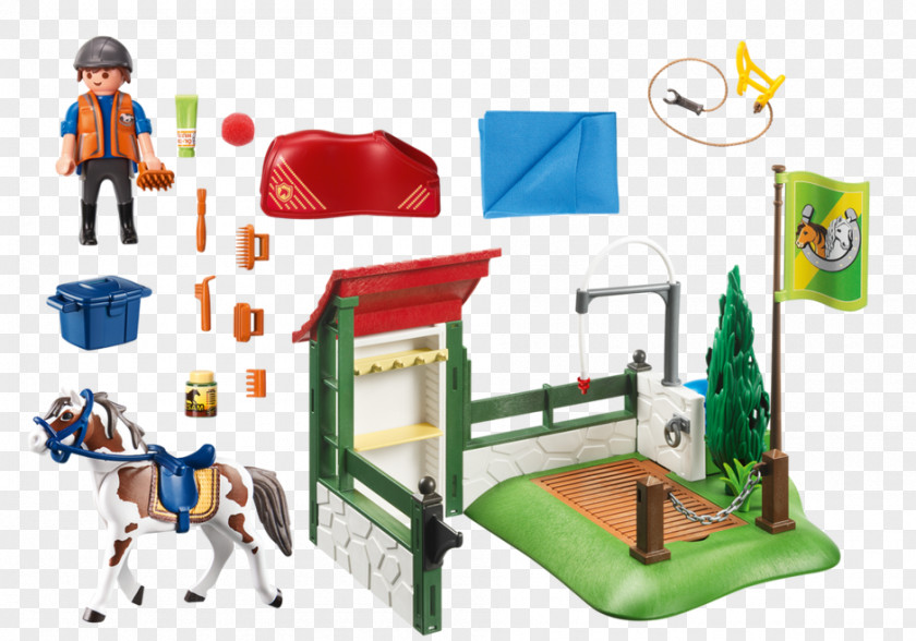 Horse Playmobil 5969 City Zoo Playset Grooming Station PNG