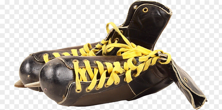 Black Shoes Dress Shoe Yellow Shoelaces PNG