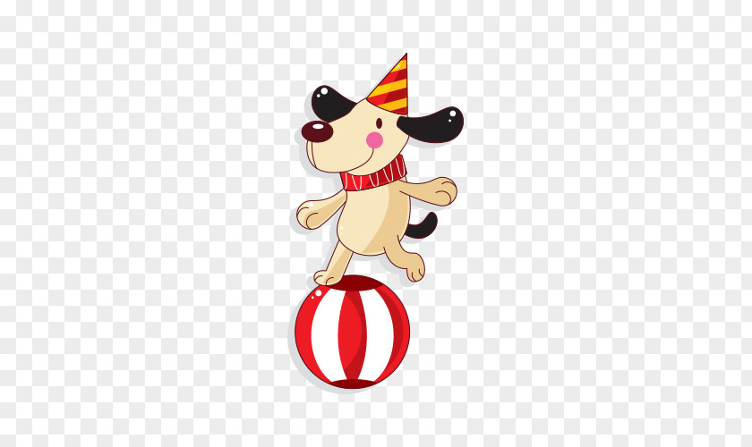 Circus Dog Sticker Equilibristics Clown PNG