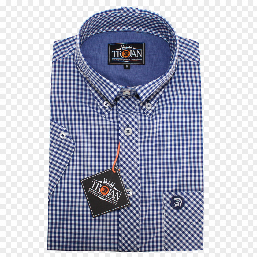 Dress Shirt Plaid Collar Button PNG